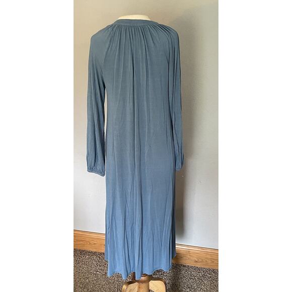 LAKE Pajamas Nightgown XS Oversized Maxi Sleep Blue Soft Comfy Lightweight EUC - Picture 5 of 14